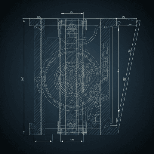 Technical blueprint schematic